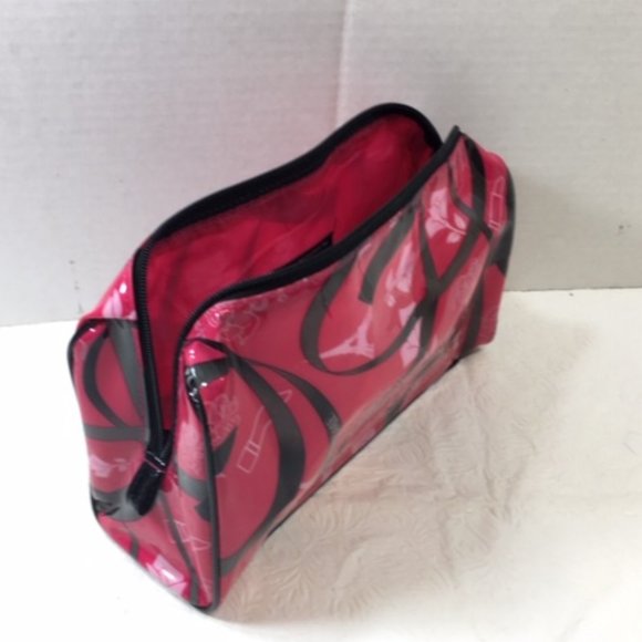 Lancôme Cosmetic Travel Zip Pink Case Roses Eiffel Tower Lipstick Cherubs 9x2x6 - Picture 3 of 7